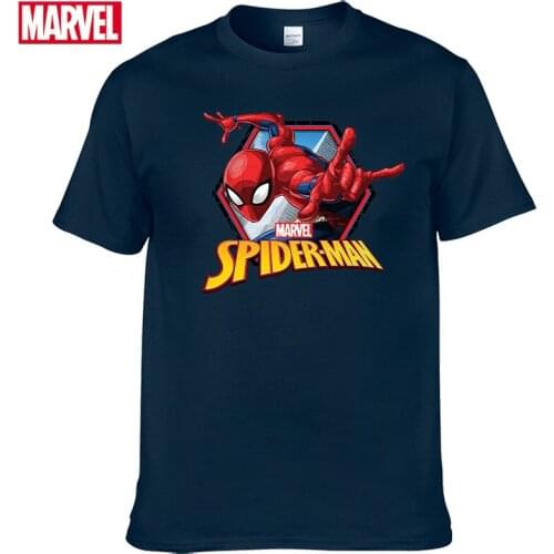 Marvel The Avengers Spider Man t shirt Comfortable Breathable 100% cotton Fashion clothes for teens Summer t shirts for men #91