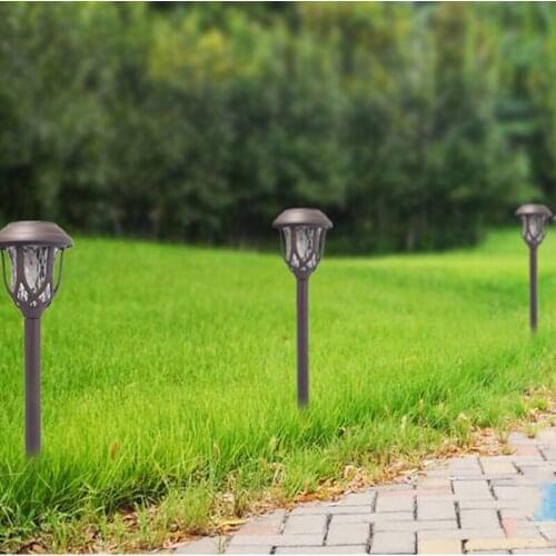 Garden Fence Solar Outdoor Waterproof Garden Light Lawn Light Garden LED Decorative Light Land Plug Light Brown Street Lamp