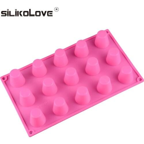 15 cavity Silicone Cake Decorating Moulds Cookie Mold Pudding Ice Cream Baking Pan Pastry Tool