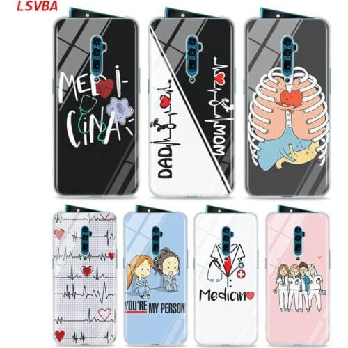 Silicone Cover Nurse Medical Medicine for OPPO Reno Z 10X Zoom F11 F9 F7 F5 A7 R9S R17 R15 Realme X2 2 C2 K3 K5 Pro Phone Case