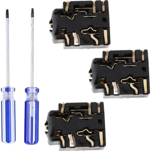 3Pack Replacement Headphone Jack, 3.5mm Port Headset Connector Port Socket + T8/T10 Screwdriver For XBOX ONE S Controller
