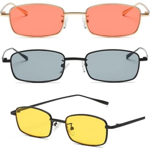 Vintage Sunglasses Women Men Rectangle Glasses Small Retro Shades sunglasses women S8004