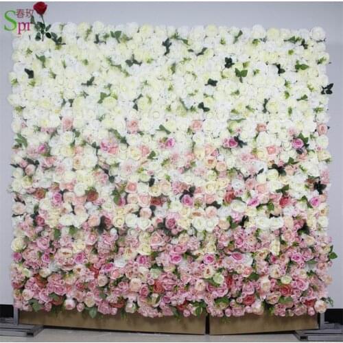 SPR ombre wedding flower wall stage backdrop decorative wholesale artificial flower table centerpiece