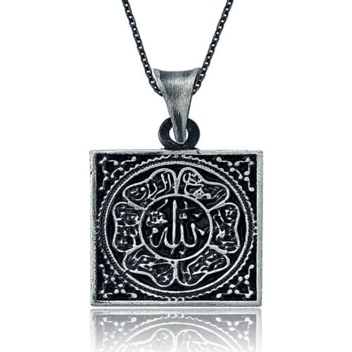 Tevuli 925 Sterling Silver Allah Written Lady Necklace