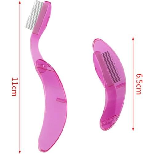 1Pcs Folding Eyebrow Comb Eyelash Separator Eyebrow Eyelash Grooming Brush