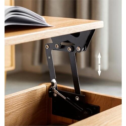 2PCS Folding Hydraulic Coffee Table Hinge Furniture Lifting Top Mechanical Hardware Lifting Table Computer Desk Frame