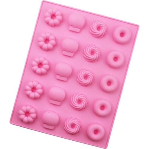 20 Cavity Donut Silicone Chocolate Mould Silicone Jelly DIY Cake Mould