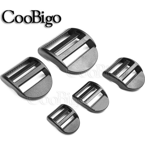 2pcs 20mm 25mm 32mm 38mm 50mm Plastic Black Ladder Lock Slider Buckles for Backpack Straps Webbing Parts Accessories