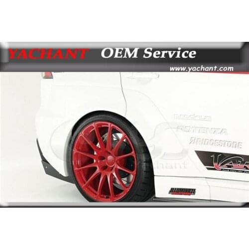 Car-Styling Fiber Glass FRP Rear Flare 6 Pcs Fit For 08-12 Lancer Evolution X Evo 10 VS Wide Body Version Style Rear Fender Kit