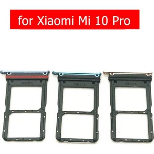 For Xiaomi Mi 10 Pro Card Tray Holder SIM Micro SD Card Slot Adapter Holder Repair Spare Parts