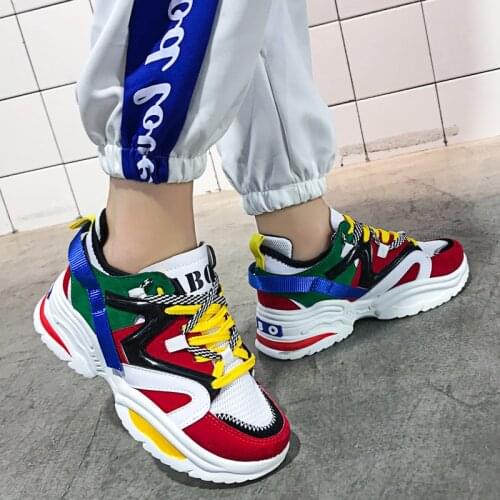 Breathable sporty running shoes for womens&mens INS Ulzza winter Sneakers Thick sole chunky platform tennis walking shoes sock