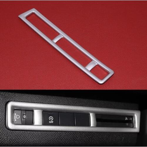 JEAZEA 1Pc Headlight Head Fog Light Lamp Adjust Button Switch Cover Console Car Styling Fit For Peugeot 4008 5008 2017 2018 LHD
