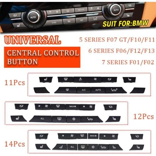 11/12/14 PCS Control Air Conditioning Button Switch Cover Repair Kit Switch Button Cover For BMW 5/6/7 F07 GT F10 F11 F06 F12 F1