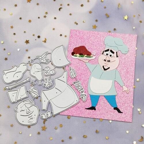 M68E Chef Metal Cutting Dies Stencil DIY Scrapbooking Album Paper Card Template Mold