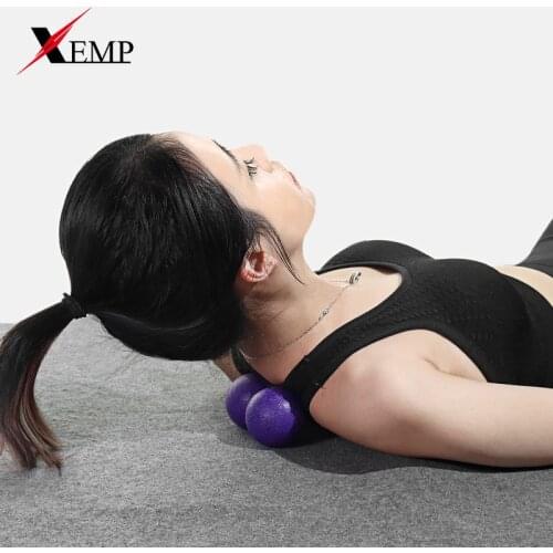 Lacrosse Myofascia Ball Peanut Massage Ball High Density Lightweight Fitness Body Fascia Exercise Relieve Pain Yoga Ball
