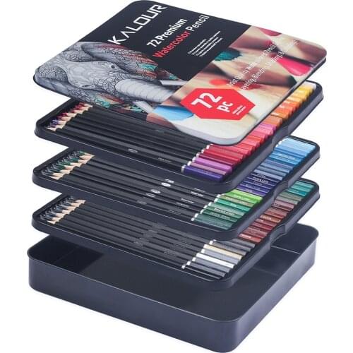 72 Colors Professional Color Pencil Set Iron Box Colored Colour Drawing Pencil Lapices De Colores School Artist Supplies pencils