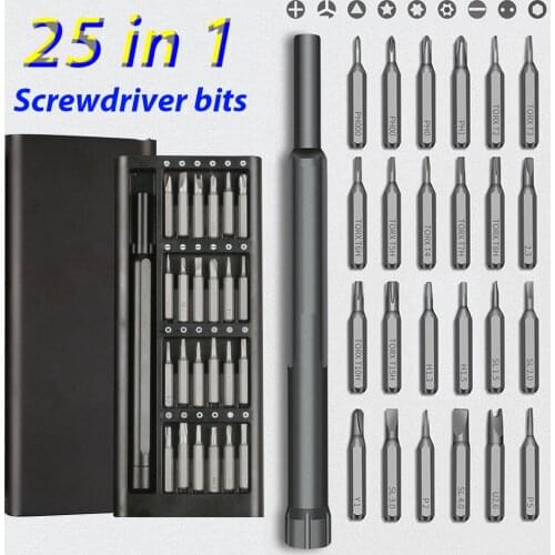 Screwdriver Kit 24pcs Precision Magnetic Bits DIY Dismountable Screw Driver Set Toolbox For Xiaomi Smart Phone Repair Hand Tools