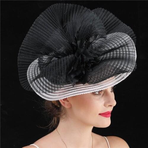 Charming Woman Feather Mesh Floral Fascinator Flower Mesh Hair Clip Chapeau Cap Cocktail Party Female Hat Wedding Accessories