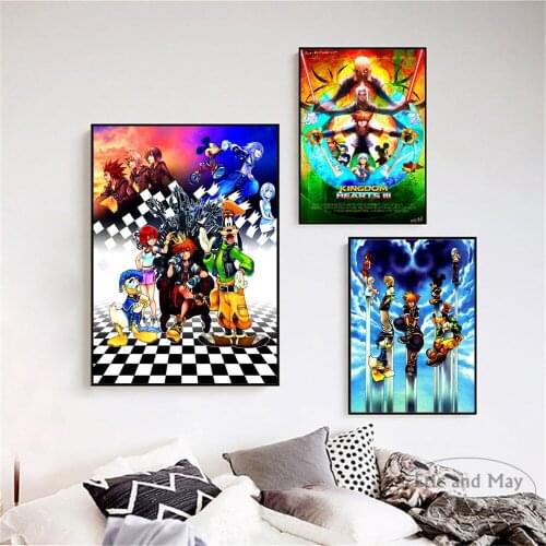 Kingdom Hearts Video Game Remix Posters And Prints Wall Art Canvas Painting For Living Room Decoration Home Decor Unframed