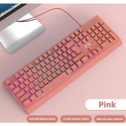 STK090 Professional Ultra-slim Wired Keyboard 104 Keys USB Wired Mechanical Feeling Gaming Keyboard for Office Gamer