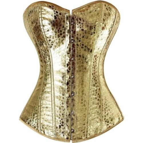 Sexy Corset Vintage Faux Leather Corset Overbust Lace up Steampunk Clothing Top Shaper Corselet Waist Trainer