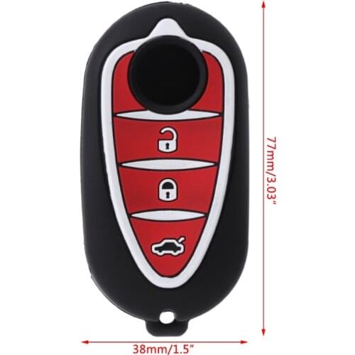 G5AD 3 Buttons Silicone Car Key Fob Case For Alfa Myth 159 GTO Myth Giulietta Romeo 4C GTA