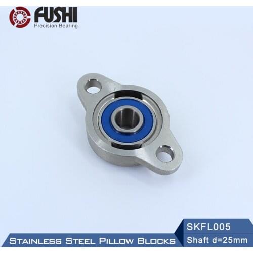 SKFL005 Bearing Shaft 25mm ( 1 Pc ) SSKFL005 Stainless Steel Pillow Block S KFL005 25 mm Bearings