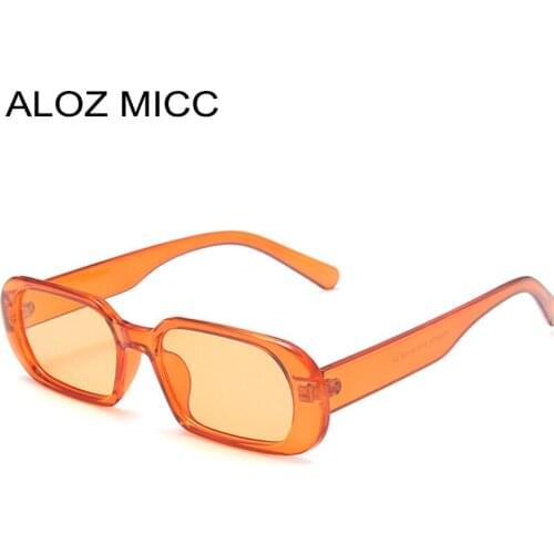 Vintage Rectangle Sunglasses Women Fashion Small Square Sun Glasses For Women Men Retro Punk Eyeglasses UV400 Oculos de sol Q813