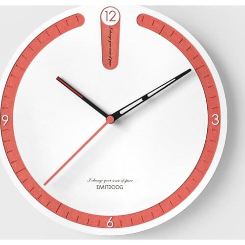 Nordic Modern Simple Wall Clock Creative Luxury Silent Creative Wall Clock Minimalist Red Green Living Room Decorative AA50ZB