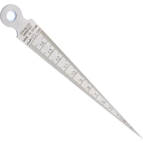 Accurate Figures Gap Hole Taper Gauge Metric 1-15mm Stainless steel Wedge feeler Measure Tool For measuring cylindrical bores