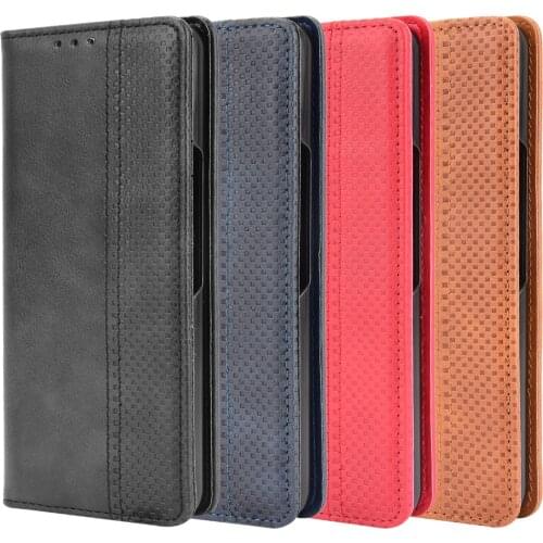 Retro Slim Leather Flip Cover For Samsung Galaxy Z Fold3 5G Wallet Card Stand Magnetic Book Cover For Samsung Z Fold 3 5G Cases