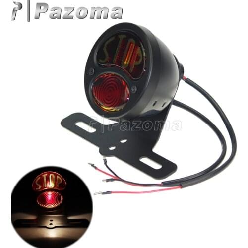 1pc Motorcycle 12V License Plate Bracket Brake Rear Tail Light for Harley Honda Suzuki Kawasaki Custom Bobber Chopper Cafe Racer