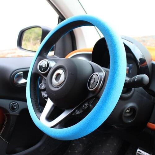 Ultra-thin Silicone Steering Wheel Cover Wear-resistant Anti-skid Auto Parts for Mercedes Smart Forfour Fortwo 453 451 450