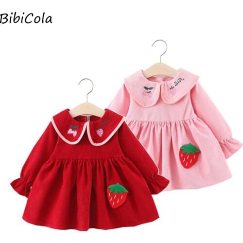Spring Autumn New Born Baby Girls Dress Long Sleeve Cloth Kids Dress Toddler Dress Birthday Infant Baby Clothing