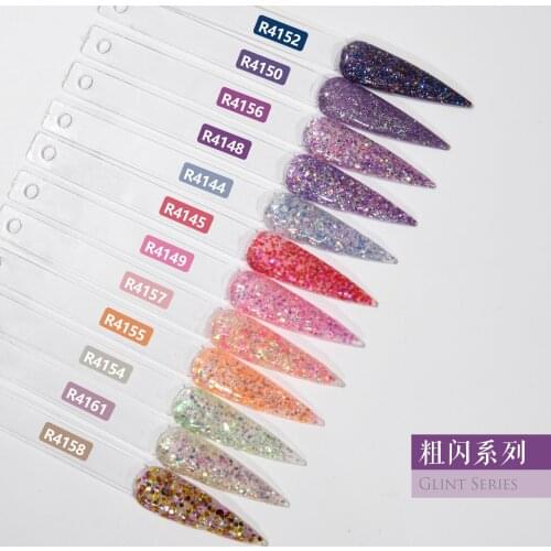 1Kg Collection - Glitter Acrylic/Dip Powder Acrylic Nail Powder Vibrant Glitters,Crystal Clear Acrylic ! 1 Bag Size 180 Colors