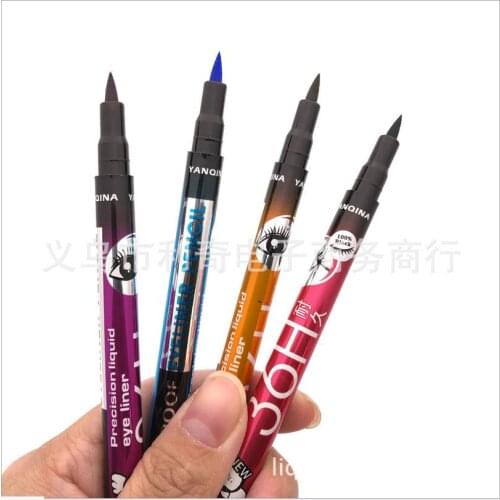 1PC Black Blue Purple Brown 36H Waterproof Color Eyeliner Pencil Sweatproof Longlasting Liquid Eye Liner Pen Pencil Tool T0227