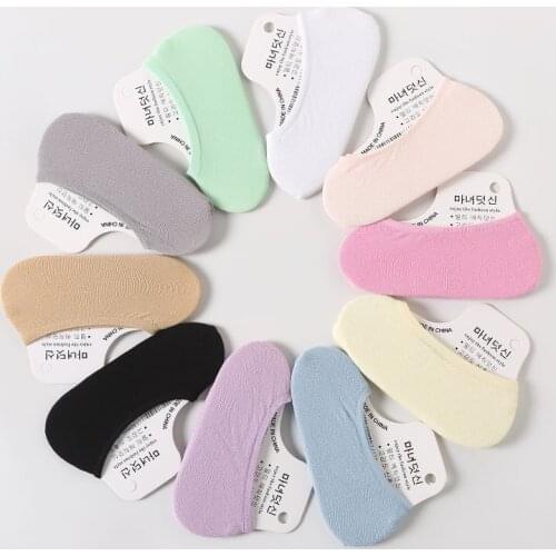 10 Pairs / Lot Women Socks Breathable Sports socks Solid Color Boat socks Comfortable Cotton Ankle Socks