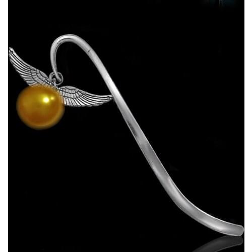 100 PCS Notebook Magnetic Gold Cute Bookmark Snitch Metal Bookmark Anime Page Magnet Bookmark Paper Bookmark Book