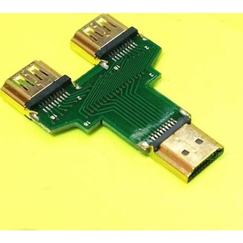 2pcs Gold plated HDMI A male to A female HD adapter board test stand data transfer PCB board