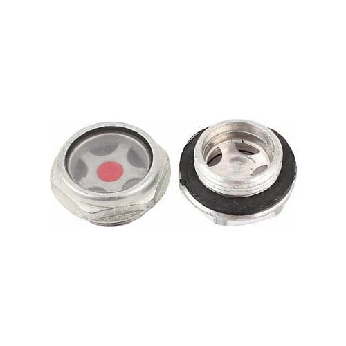 2pcs Rubber Washer Oil Level Sight Glass 24mm Thread Dia for Air Compressor