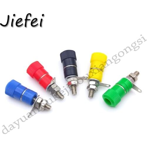 20-400Pcs 5 colour Terminal Binding Post with 4mm Banana socket for Amplifier Instrument power supply Panel mount connector