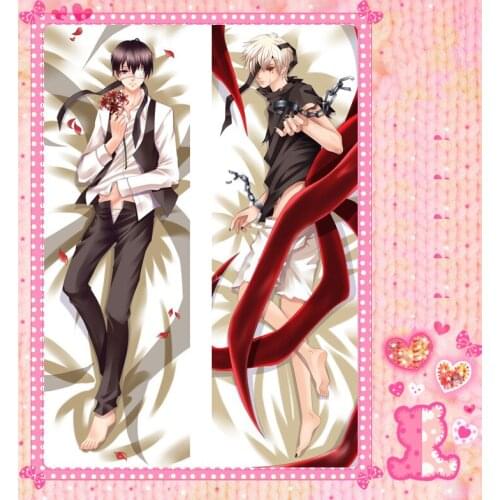 Anime Cartoon Tokyo Ghoul Double Bolster Hugging Pillow Case Pillow Cover Pillowcase Peach Skin 2 Way No.014