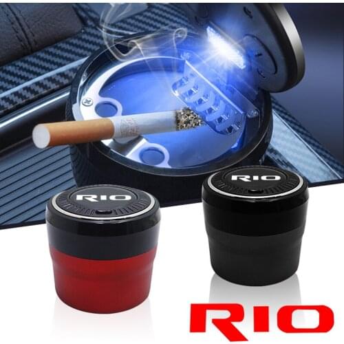 Car ashtray cenicero abs led Push button switch for kia rio 2 3 4 5 Car Accessories