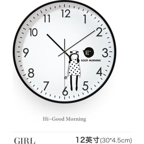 Creative Quartz Simple Wall Clock Modern Living Room White Wall Clock Silent Kids Cute Zegarek Na Sciane Home Decoration EB5WC