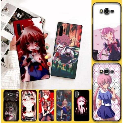 USAKPGRT Bloody Anime Future Diary Phone Case Cover For Samsung Galaxy Note20 ultra 7 8 9 10 Plus lite J7 J8 Plus 2018 Prime