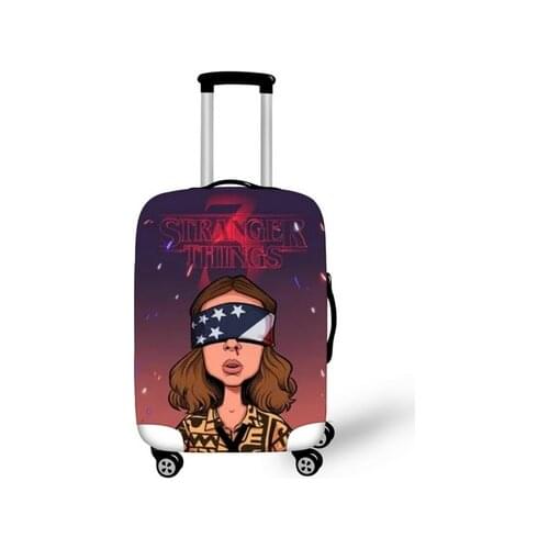 18-32 '' Stranger Things Travel Luggage Suitcase Cover Trolley Bag Protective Cover Mens Womens Elastic Suitcase Cover