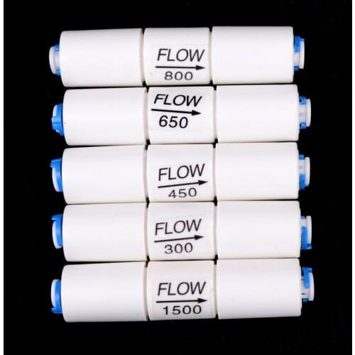 300CC/40800CC/1500CC Water Filter Parts RO Flow Restrictor With 1/4" Hose Quick Connection Reverse Osmosis Machine