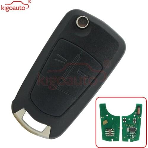 Kigoauto 736 743-A flip key 433Mhz PCF7941chip for Opel astra zafira 2 button HU100 2004 2005 2006 2007 2008 2009