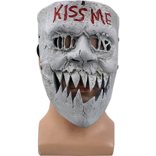 The Purge 3 Masks Kiss Me Mask Cosplay Halloween Horror Mask Election Year Mask Halloween Party Prop