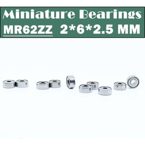 MR62ZZ Bearing ABEC-1 (10PCS) 2*6*2.5 mm Miniature MR62 ZZ Ball Bearings R-620 W52 MR62Z